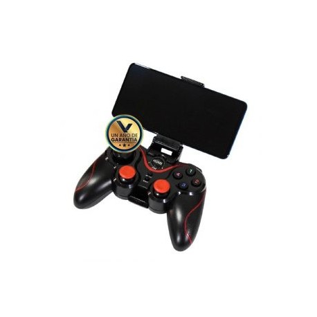 Control Inalambrico Negro/Rojo Recargable Bluetooth para Android