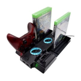 Base Ventilador para XBOX One X y Cargador Doble para Control