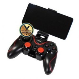 Control Inalambrico Negro/Rojo Recargable Bluetooth para Android