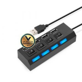 Hub Usb 4 Puertos Switch Para Pc O Laptop