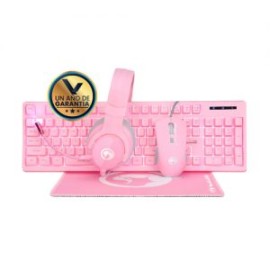 Combo Teclado Mouse Diadema y Tapete Gaming CM418 Marvo