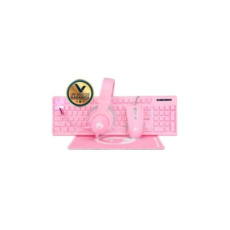 Combo Teclado Mouse Diadema y Tapete Gaming CM418 Marvo