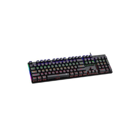 Teclado Mecánico Gamer Retro Iluminado Rainbow T-Dagger Naxos – Negro Blue Switch