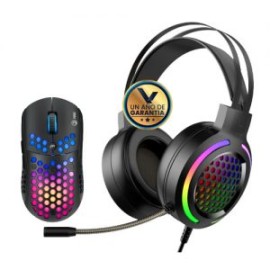 Combo Diadema y Mouse Gaming MH01 Marvo