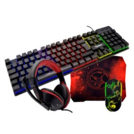 Kit Teclado Mouse Diadema y Tapete Gamer CM409 Marvo