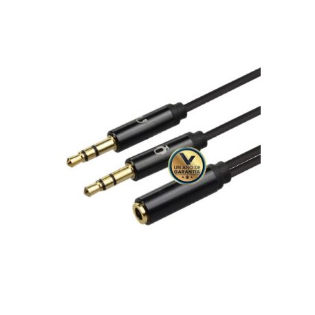 Cable Divisor de Audio 3.5mm para PC Audífonos y Micrófono