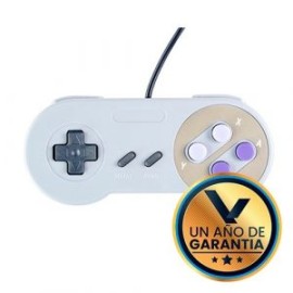 Control Alambrico Retro Tipo SNES para PC